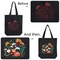 Canvas Tote Bag Embroidery Kit with Pattern for Beginners, Arts and DIY Crafts Kits for Adults, Include Instructions Embroidery Bag, Embroidery Hoops, Color Threads and Tool (Black)